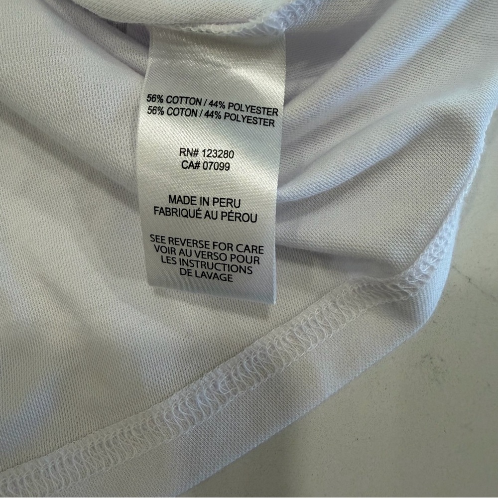 Travis Mathew White Polo with Speckled Pocket Medium - Picture 6 of 8